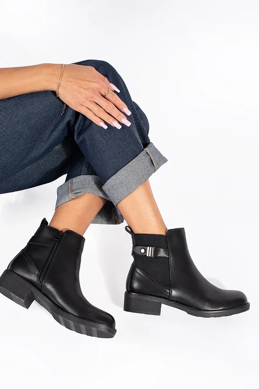 noir Chaussures pour femmes à talon bas noir Chaussures pour femmes à talon bas