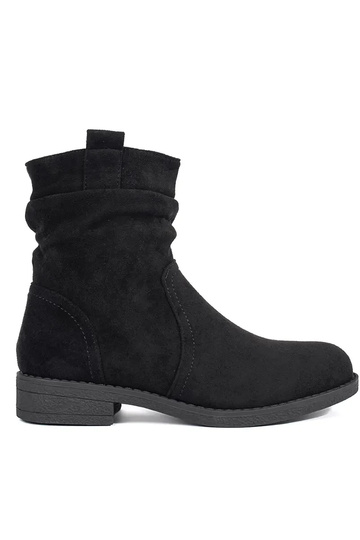 Bottes de cow-boy en daim noir