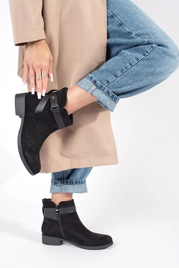 Bottes en daim noir à... 2