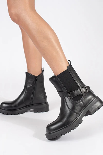 Schwarzes Leder Damen... 2