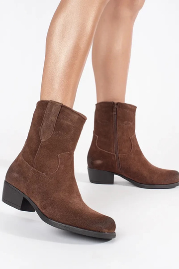 Cowboy-Stiefel aus braunem... 2