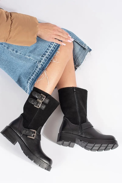 Chaussures pour femmes en cuir noir...