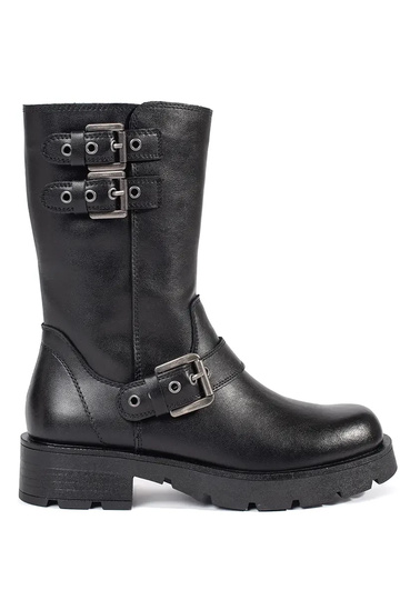Zwarte leren damesschoenen...