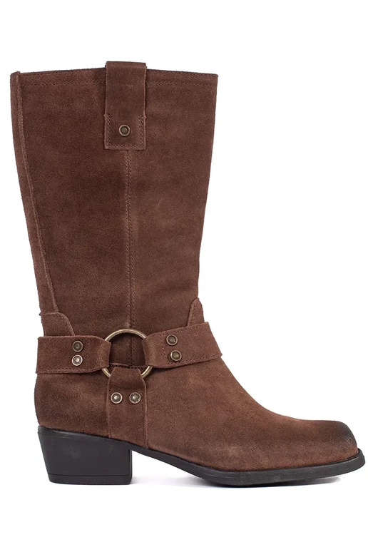 bottes de cowboy en cuir marron pour... bottes de cowboy en cuir marron pour...