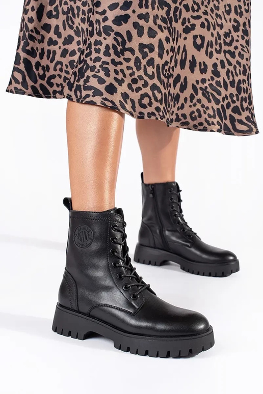 Zwarte damesplatformschoenen met... Zwarte damesplatformschoenen met...