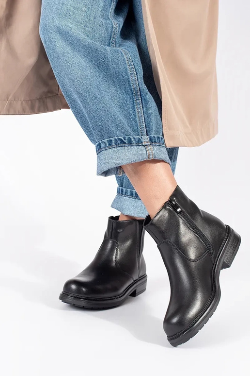 Zwart Leren Chelsea Platte Zool... Zwart Leren Chelsea Platte Zool...