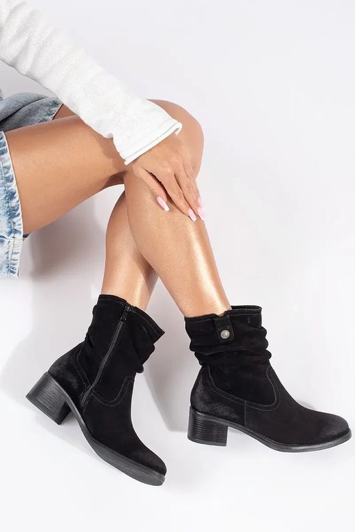 Bottes de cow-boy en cuir noir Sergio... Bottes de cow-boy en cuir noir Sergio...