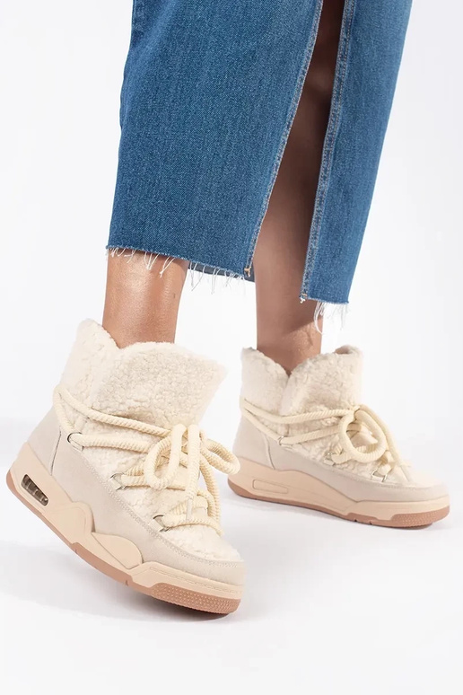 Bottes de neige beige pour femmes à... Bottes de neige beige pour femmes à...