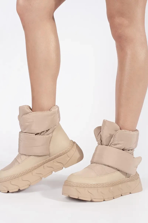 Bottes de neige beige pour femmes à...