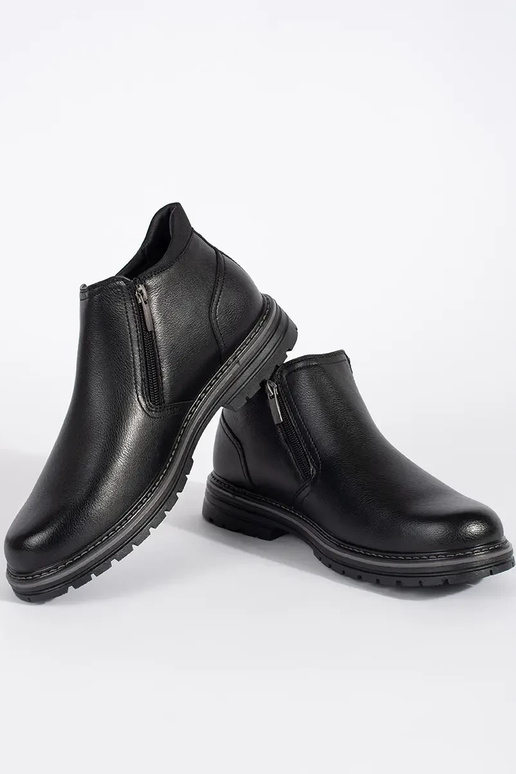 Schwarze Winterstiefel für Herren