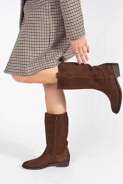 marron peau bottes typu des bottes de...