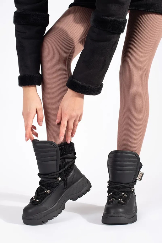 schZuarze Farbe Schneestiefel für...