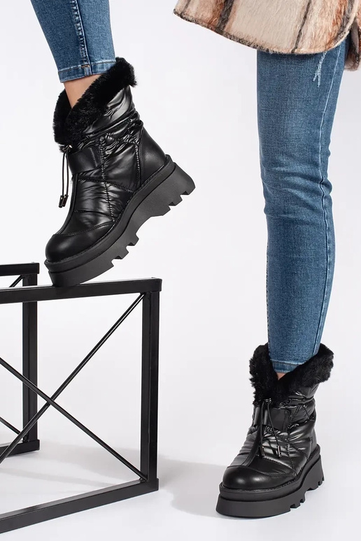 schZuarze Farbe Schneestiefel für...