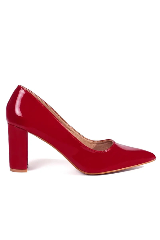 Style élégant laqué Rouge talons...