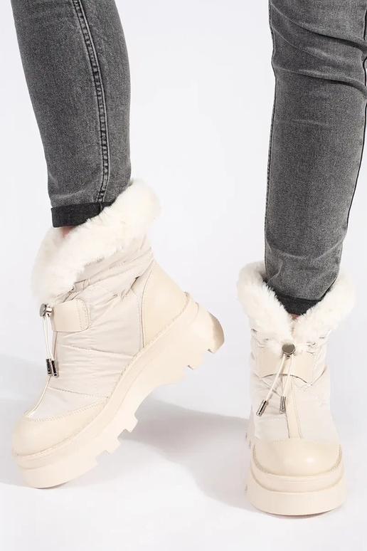 beige Bottes de neige pour femmes z...