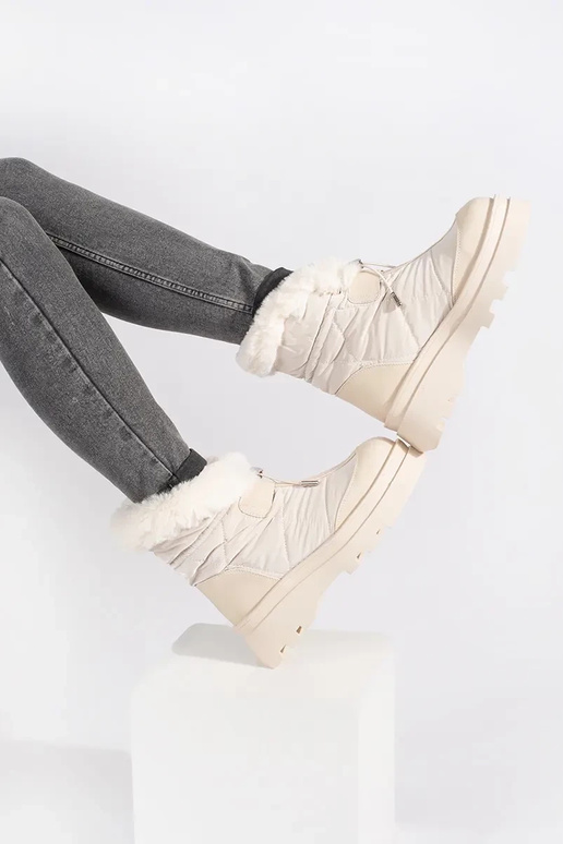 beige Bottes de neige pour femmes z...