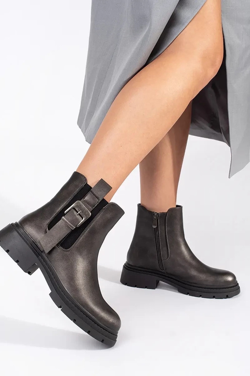 Donkerbruine schoenen met gespen