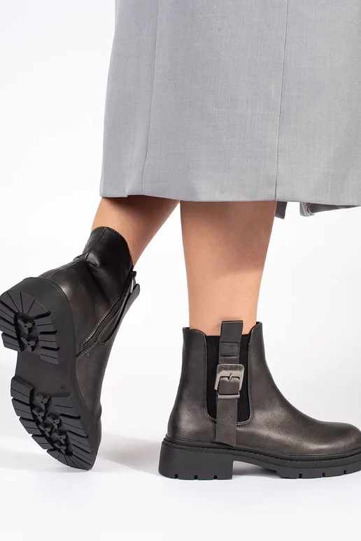 Donkerbruine schoenen met gespen