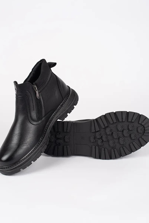 couleur noire hiver chaussures Hommes...