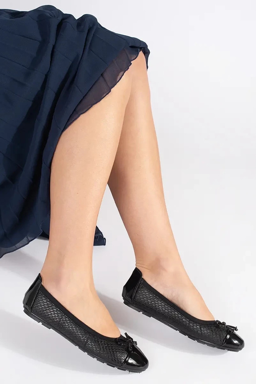 zInart gelakt ballerinas met een boog