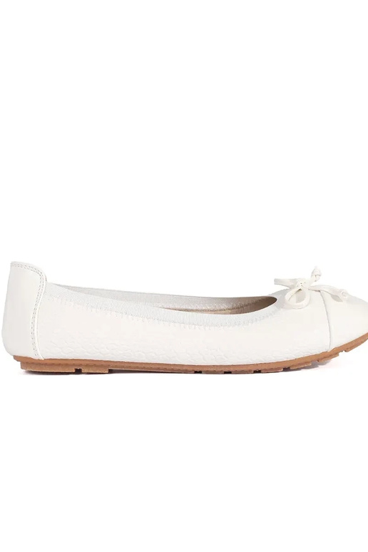 couleur blanche laqué ballerines avec...