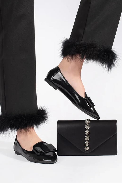 noir Sac à main pochette décoré de...