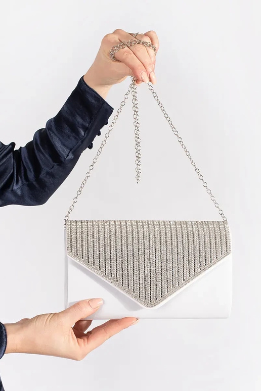 zilvere kleur klein Handtas clutch...