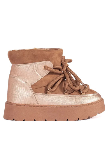 marron lacé Bottes de neige...