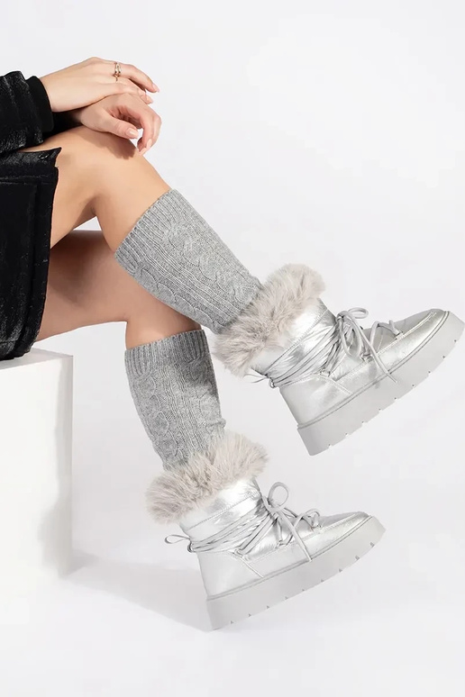 couleur argent Bottes de neige pour... couleur argent Bottes de neige pour...