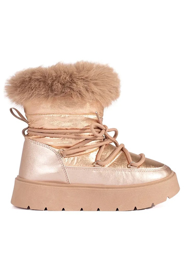 couleur dorée Bottes de...