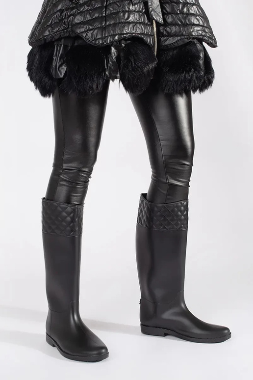 couleur noire mat bottes en caoutchouc couleur noire mat bottes en caoutchouc