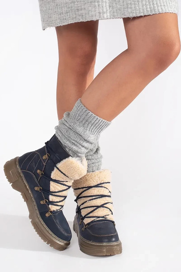 Bottines isolées bleu foncé... 2