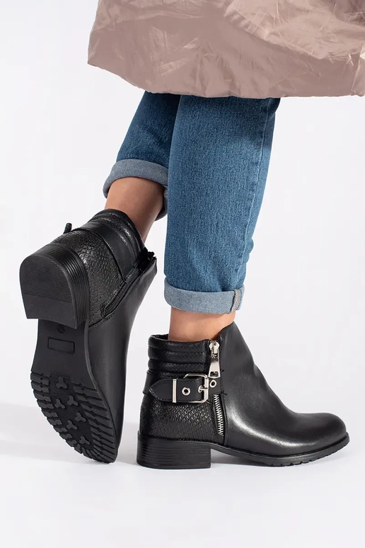 Zwarte platte schoenen voor dames