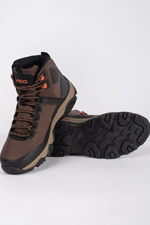 Bruine warme winter veterschoenen van... Bruine warme winter veterschoenen van...