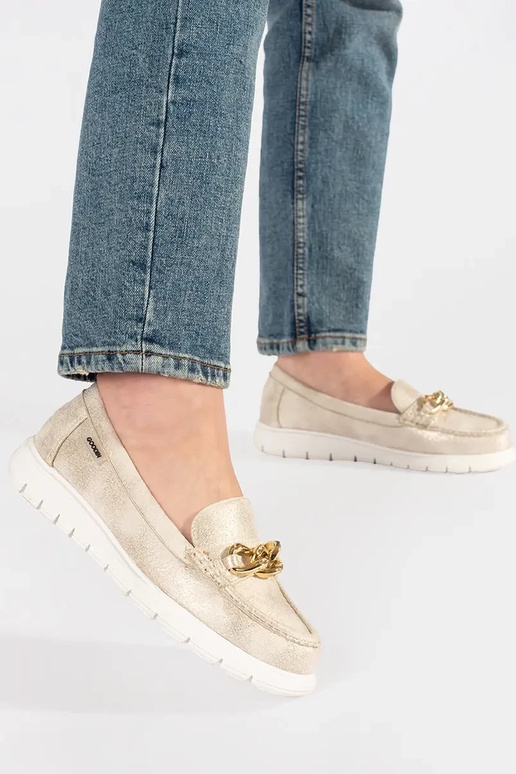 Mocassins couleur ivoire sur plateforme