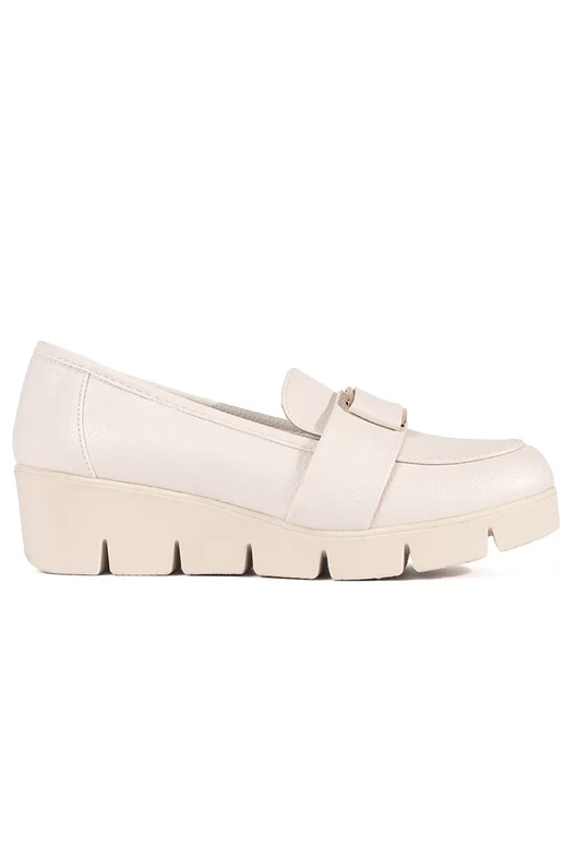 Mocassins bleus en daim avec chaîne