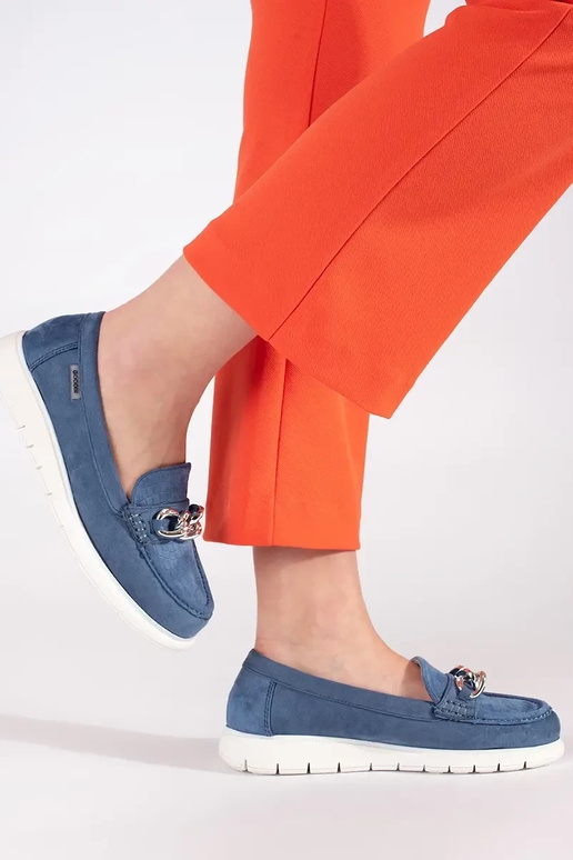 Mocassins en daim avec plateforme et...