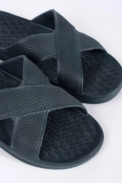 Navy blauwe heren zwembadslippers