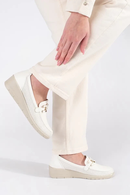 Bottines blanches à plateforme avec...