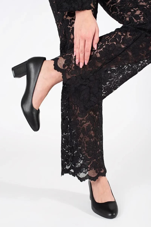 Zwarte klassieke hakken Sergio Leone