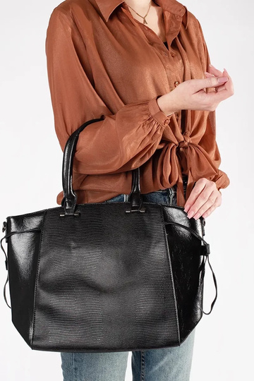 Zwarte grote handtas met... 2