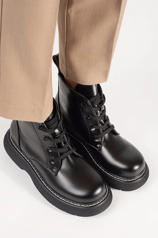 Zwarte schoenen met platform