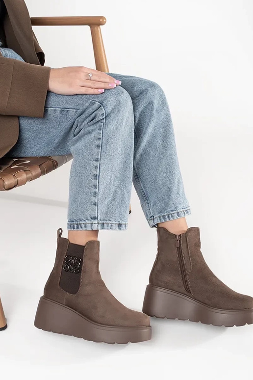 Braune Wildleder Chelsea-Stiefel