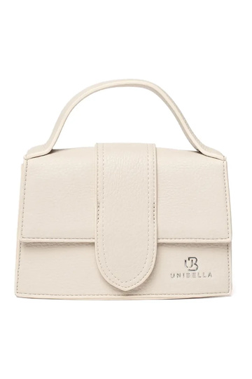 Beige kleine Tasche mit Griff