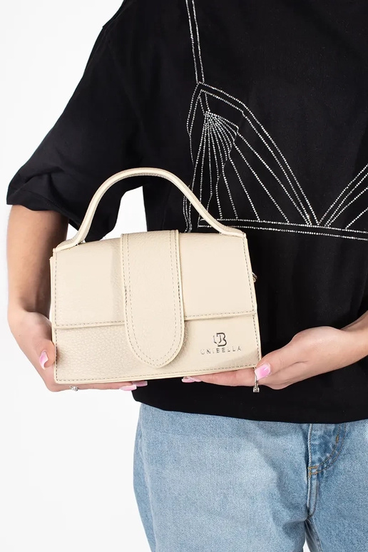 Lichtbeige kleine handtas