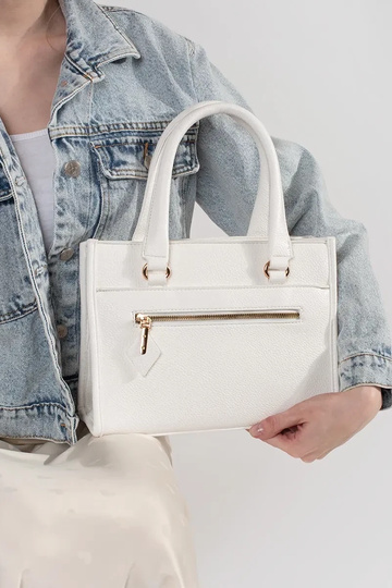 Witte tas met rits 2