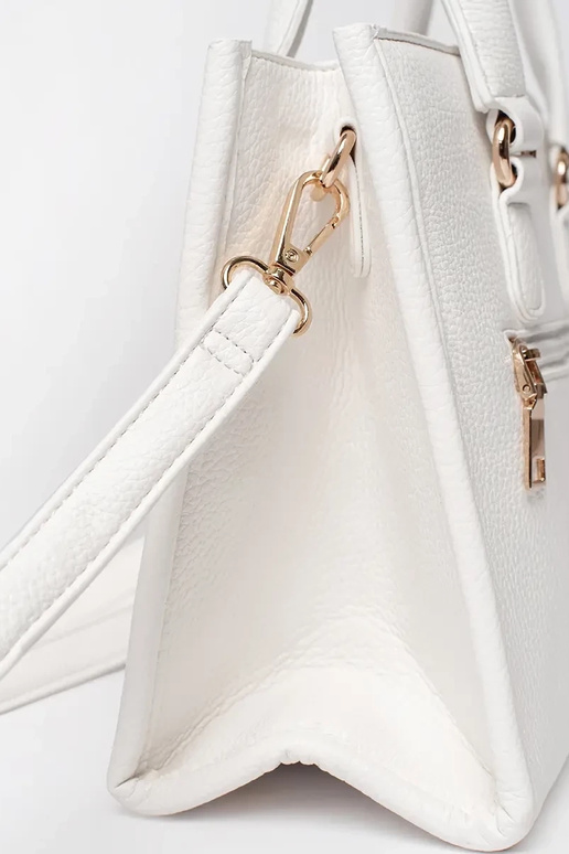 Weiße Handtasche mit Reißverschluss