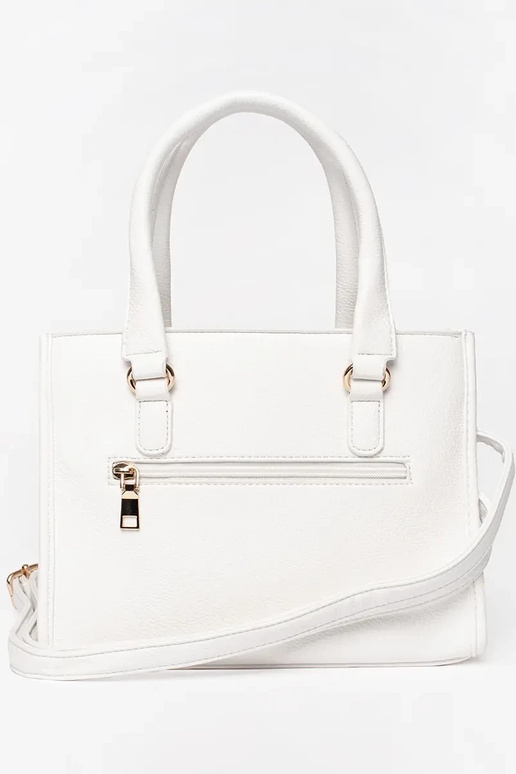 Weiße Handtasche mit Reißverschluss