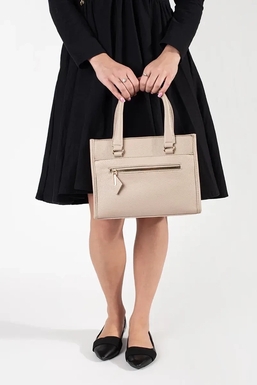 Sac couleur ivoire avec fermeture éclair