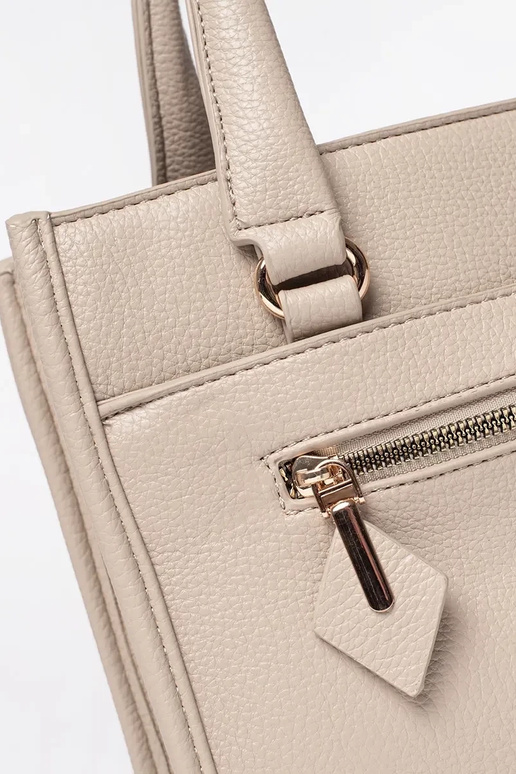 Sac couleur ivoire avec fermeture éclair